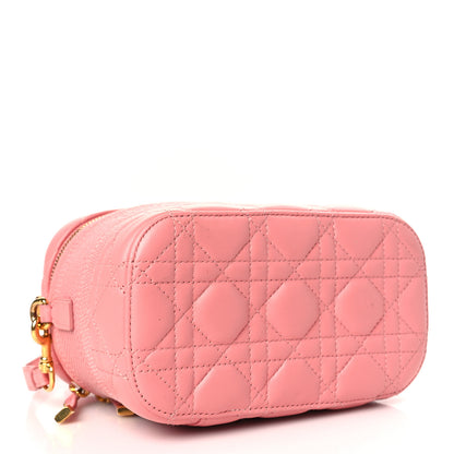 Christian Dior Lambskin Cannage Small Diortravel Vanity Case Pink 4 of 9