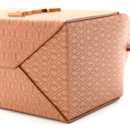 Saint Laurent Calfskin Monogram Take Away Box Dusty Vintage Brown Gold 9 of 11