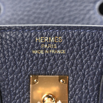 Hermes Togo Birkin 25 Bleu Nuit 6 of 10