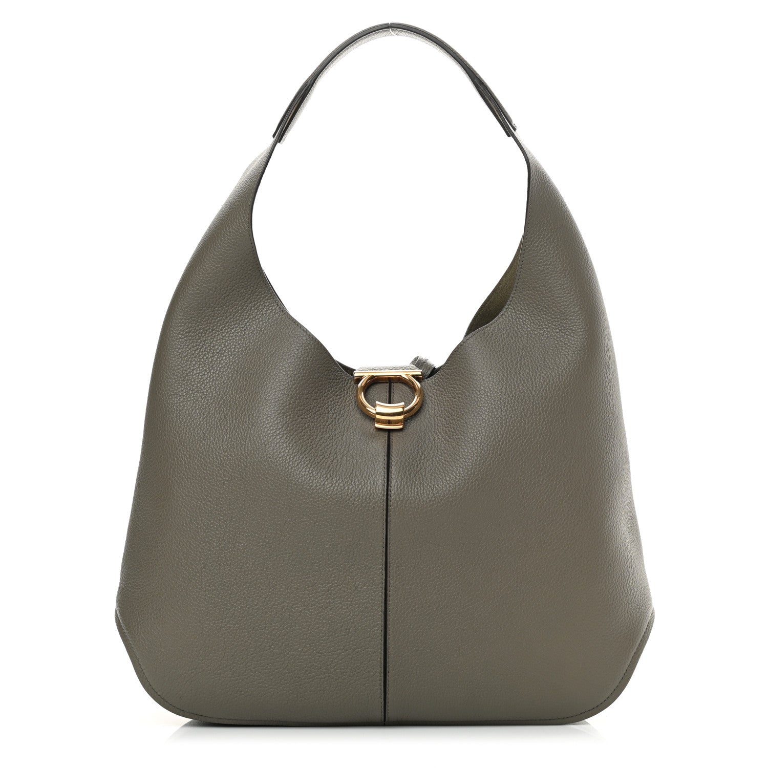 Salvatore Ferragamo Calfskin Margot Hobo Grey 3 of 10