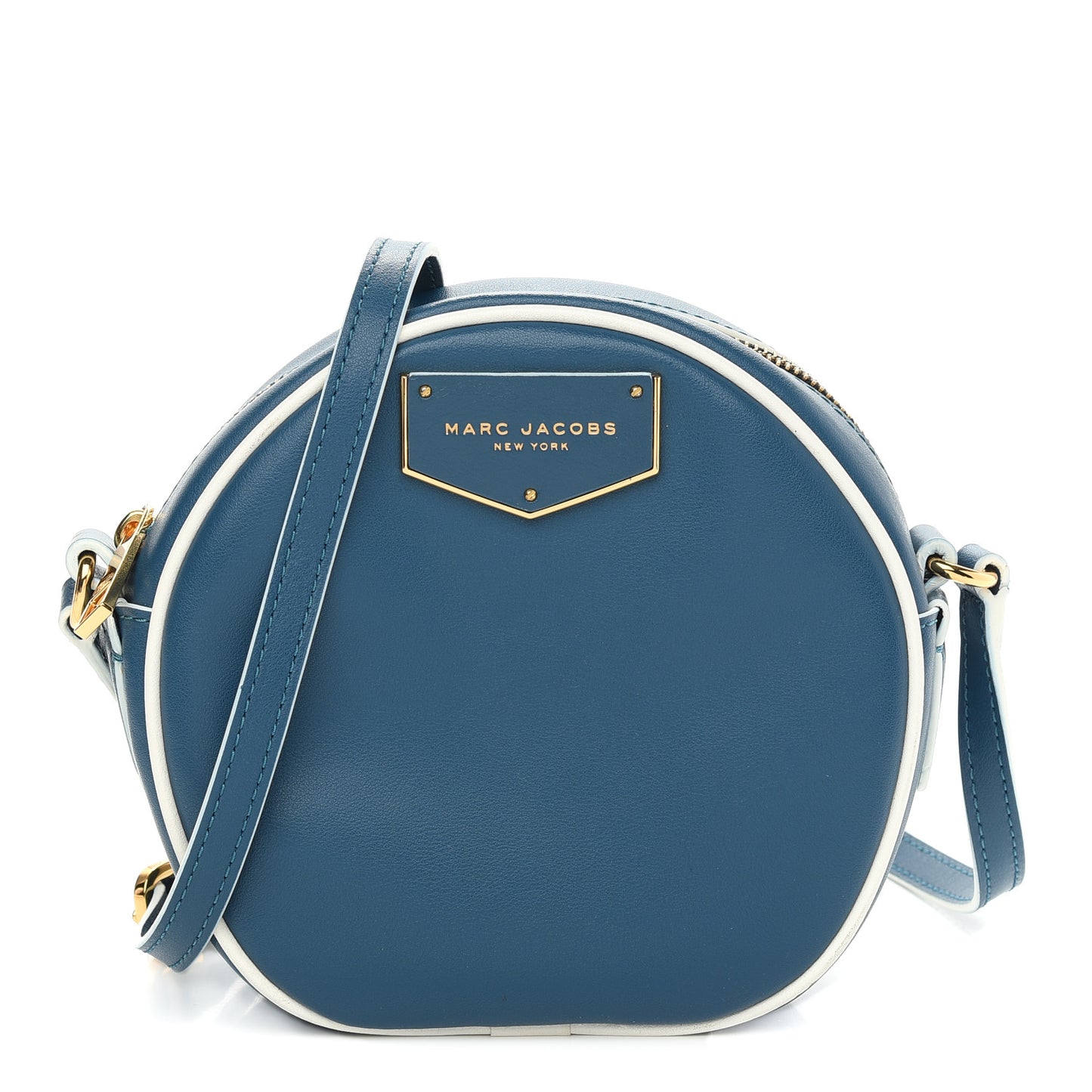 Calfskin Voyager Circle Crossbody Deep Teal