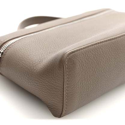 Loro Piana Grained Calfskin L19 Extra Pocket Pouch Warm Mastic 8 of 9