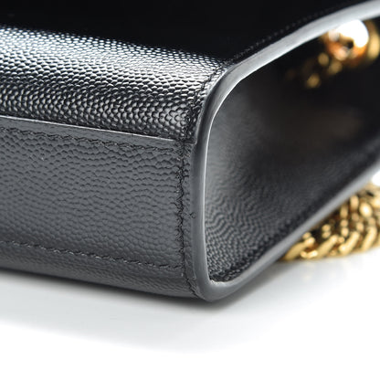 Saint Laurent Grain De Poudre Small Monogram Kate Satchel Black 11 of 11