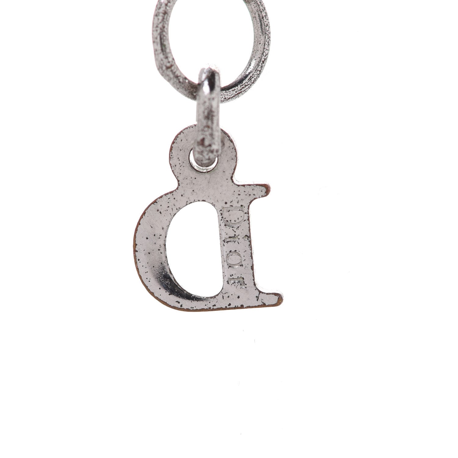 Christian Dior Crystal Logo Star Necklace Silver 6 of 6