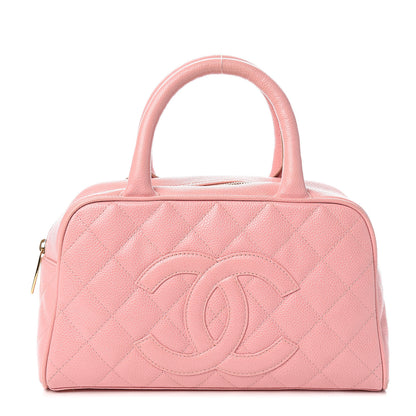 Chanel Caviar Quilted Small Bowler Pink 1 of 10
