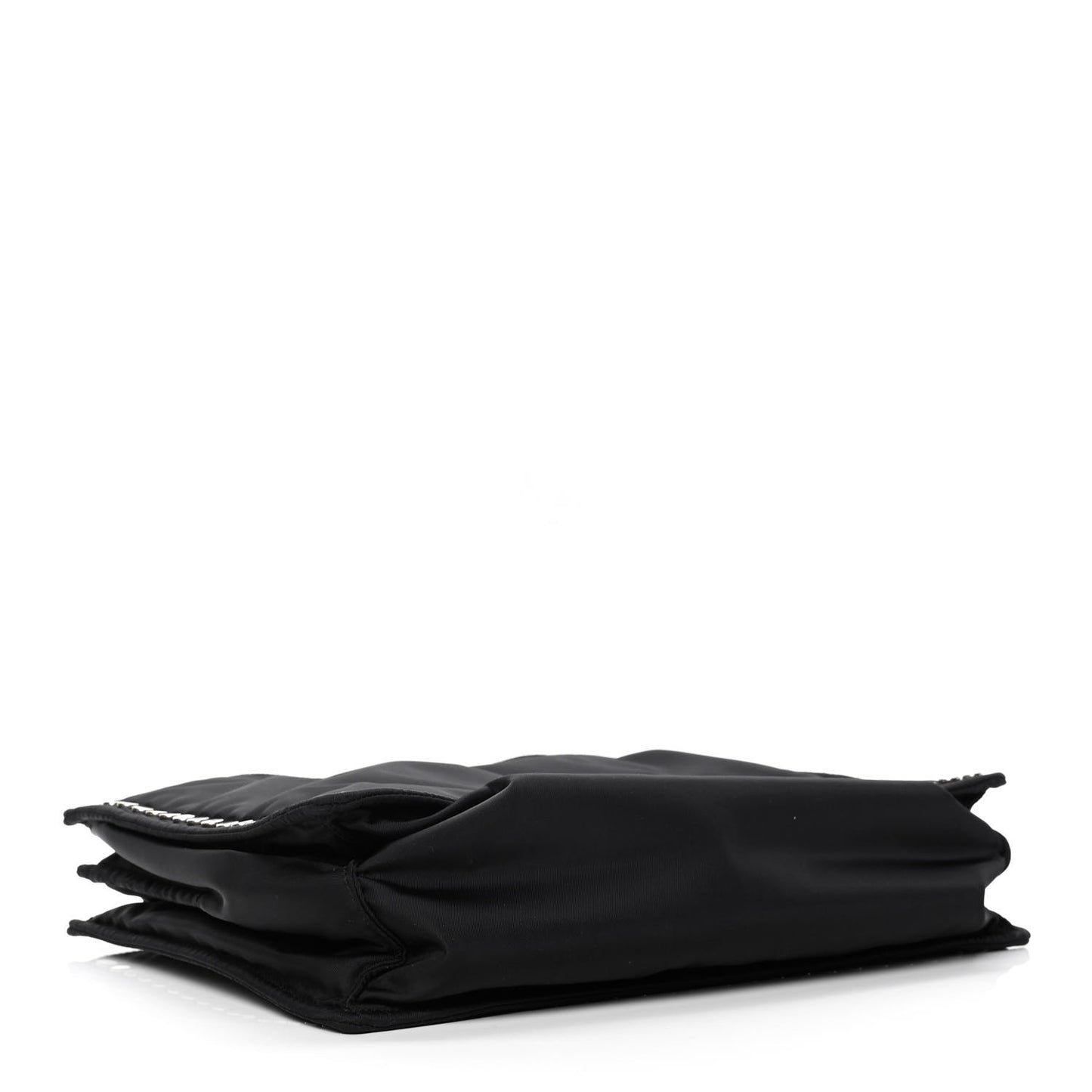 Tessuto Nylon Etiquette Studded Tote Black Astrale