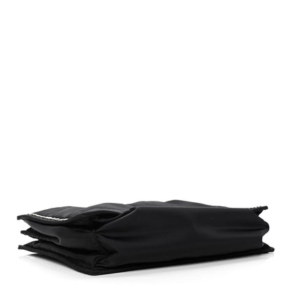 Prada Tessuto Nylon Etiquette Studded Tote Black Astrale 3 of 4
