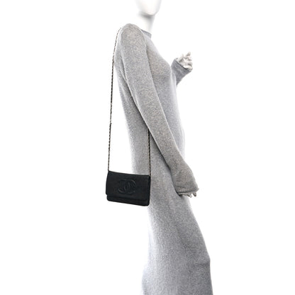 Chanel Caviar Timeless CC Wallet On Chain WOC Black 2 of 11