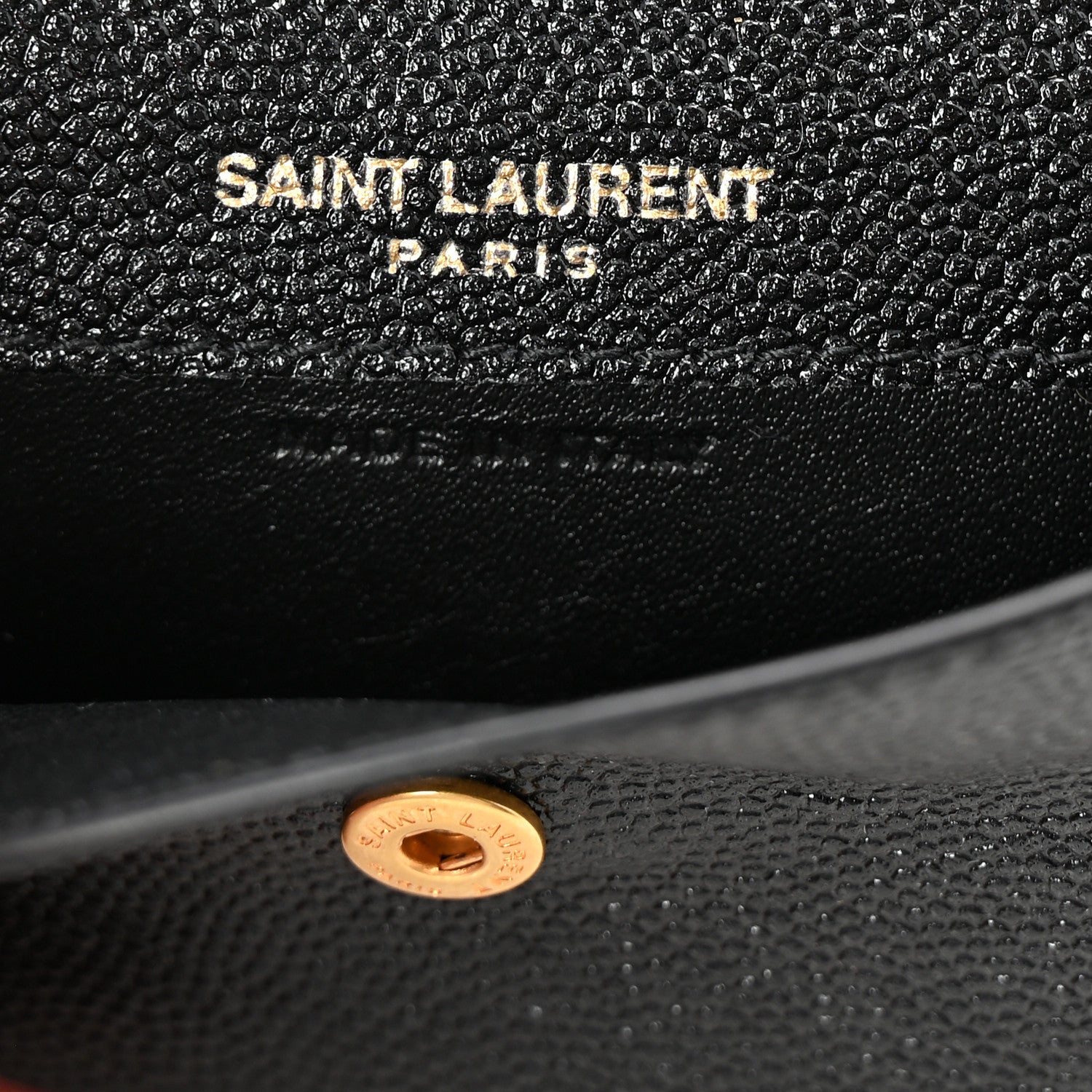 Saint Laurent Grain De Poudre Uptown Monogram Card Case Black 6 of 7