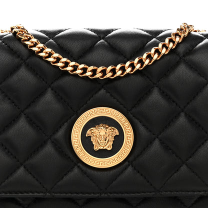 Versace Nappa Quilted Small Medusa Chain Crossbody Black 7 of 10