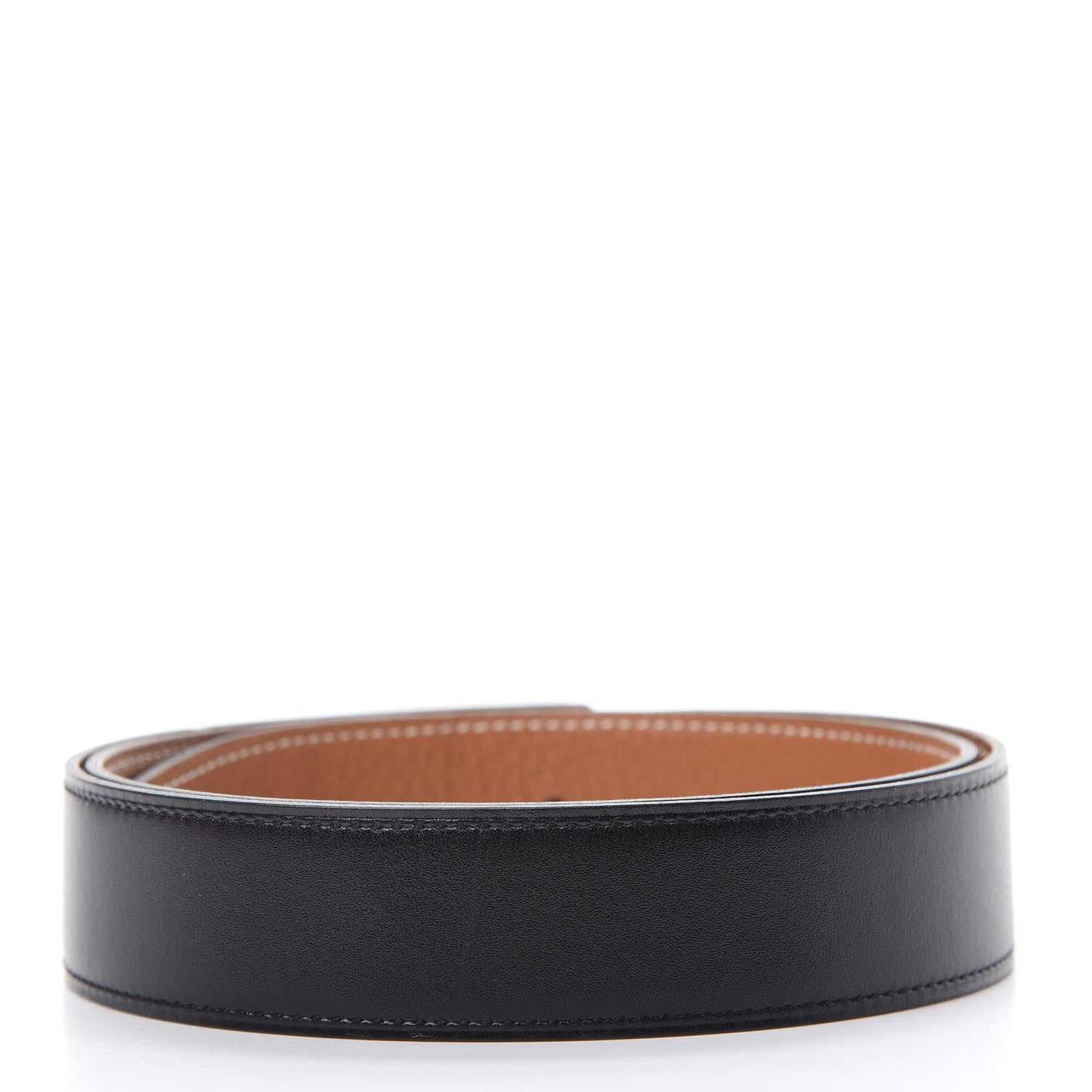 Hermes Box Togo 32mm Belt Strap 80 Black Gold 2 of 7