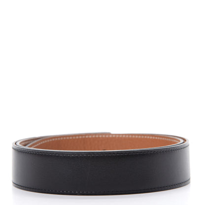 Hermes Box Togo 32mm Belt Strap 80 Black Gold 2 of 7