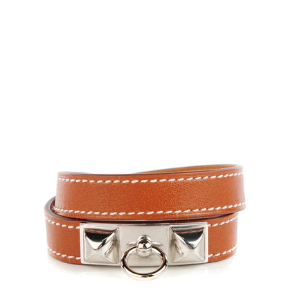 Hermes Barenia Rivale Double Tour XS Bracelet Fauve 1 of 8