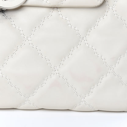 Chanel Calfskin Double Stitch Large Hamptons Flap Bag White 19 of 20