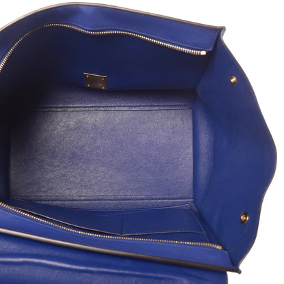 Celine Drummed Calfskin Suede Medium Trapeze Indigo 6 of 16