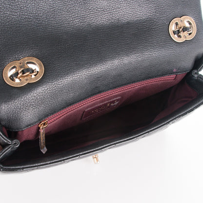 Chanel Patent Goatskin Quilted Medium CC Eyelet Flap Black 6 of 8
