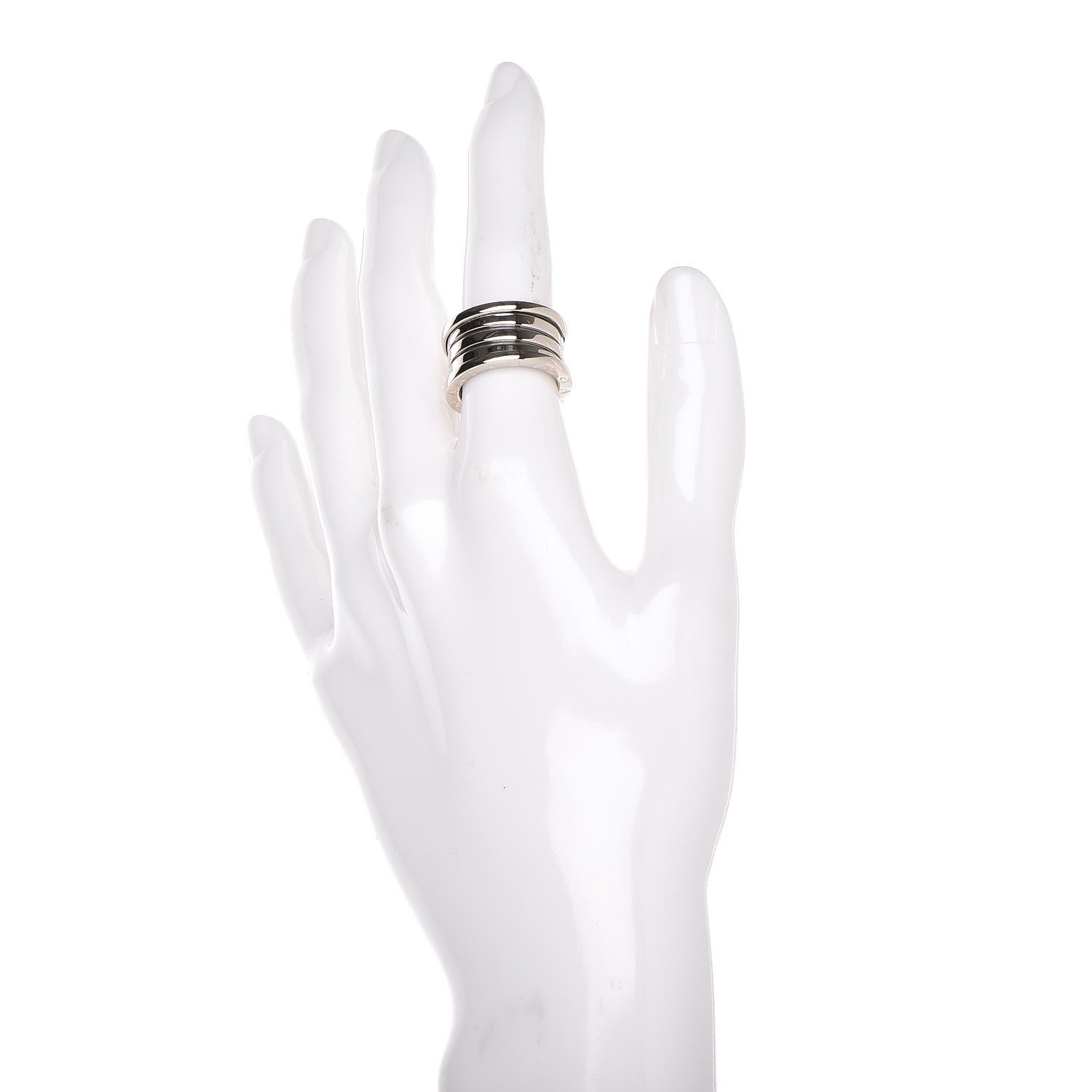 Bulgari 18K White Gold B.Zero1 Four-Band Ring 50 5.25 2 of 8