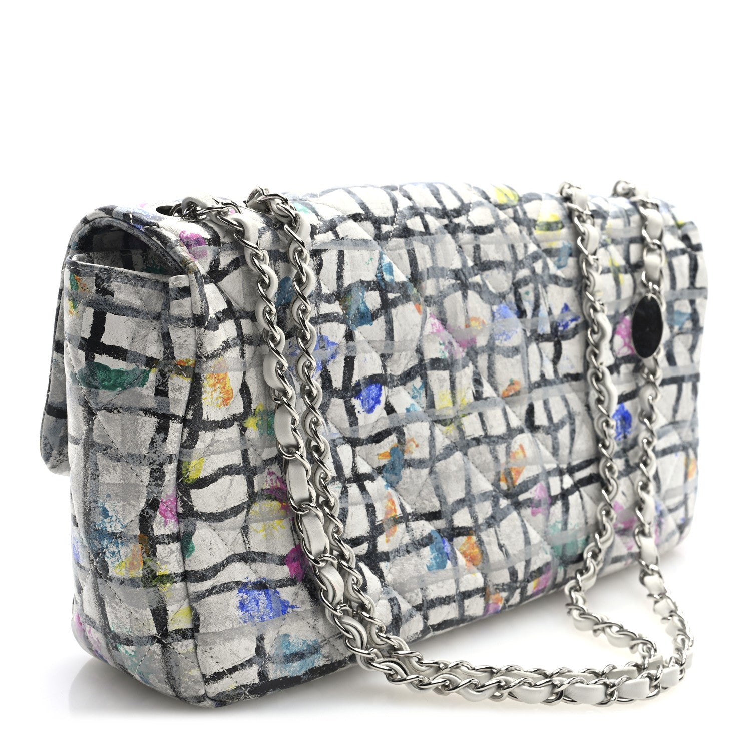Chanel Calfskin Hand Painted Graffiti Flap Multicolor 3 of 10