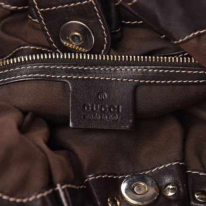 Gucci Monogram Studded Medium Pelham Tote Dark Brown 6 of 16