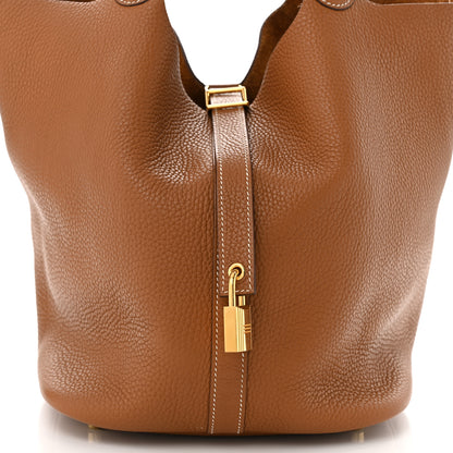 Hermes Taurillon Clemence Picotin Lock 26 GM Gold 8 of 10