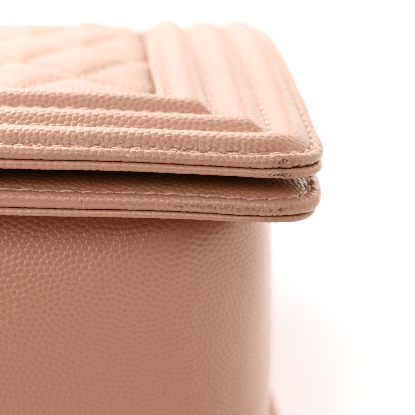 Caviar Quilted New Medium Boy Flap Beige