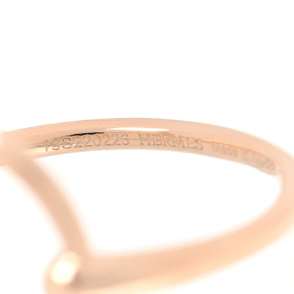 Hermes 18K Rose Gold PM Filet d'Or Ring 53 6.25 4 of 6