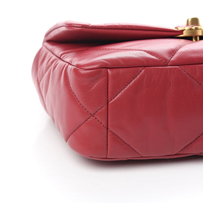 Chanel Goatskin Quilted Medium 19 Flap Dark Pink 7 of 10