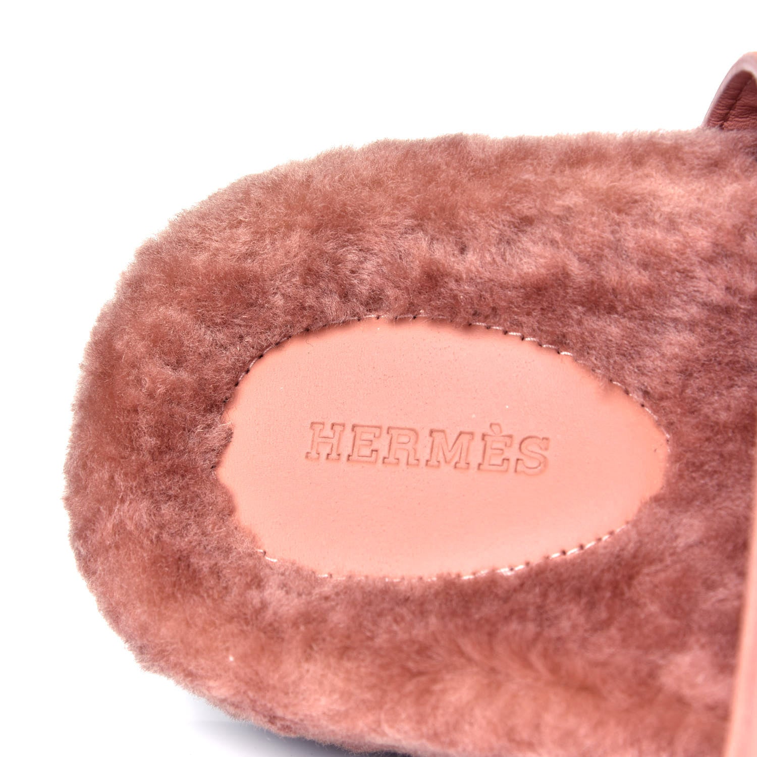 Hermes Suede Goatskin Woolskin Womens Chypre Sandals 39 Rose Aube 6 of 6