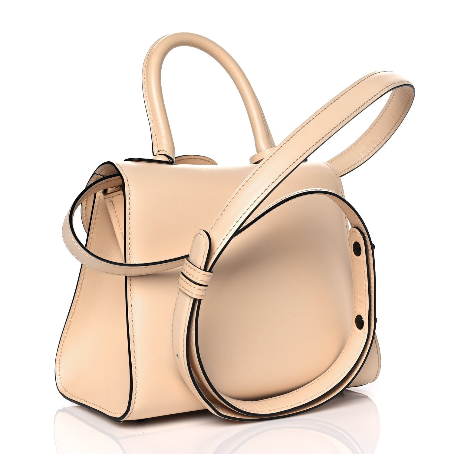 Delvaux Calfskin Mini Brillant Satchel Nude 2 of 9