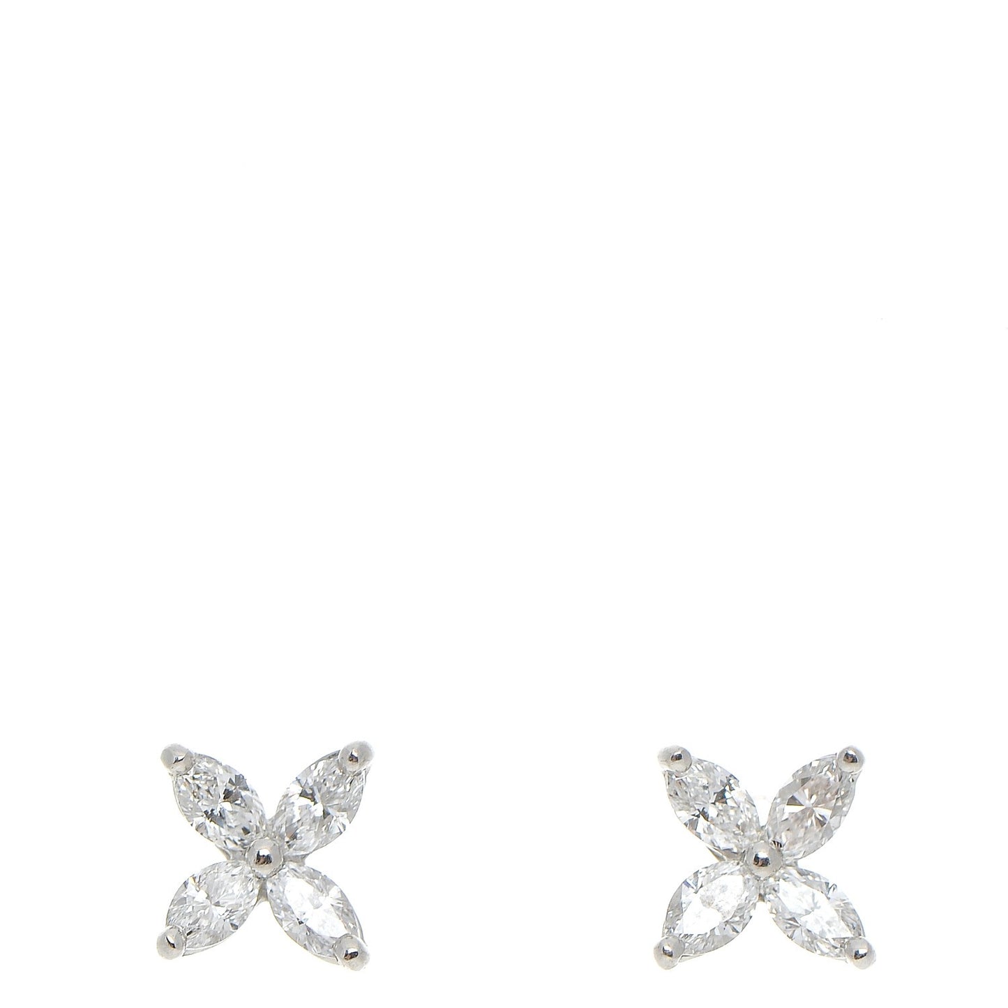 Platinum Diamond .64ct Small Victoria Earrings