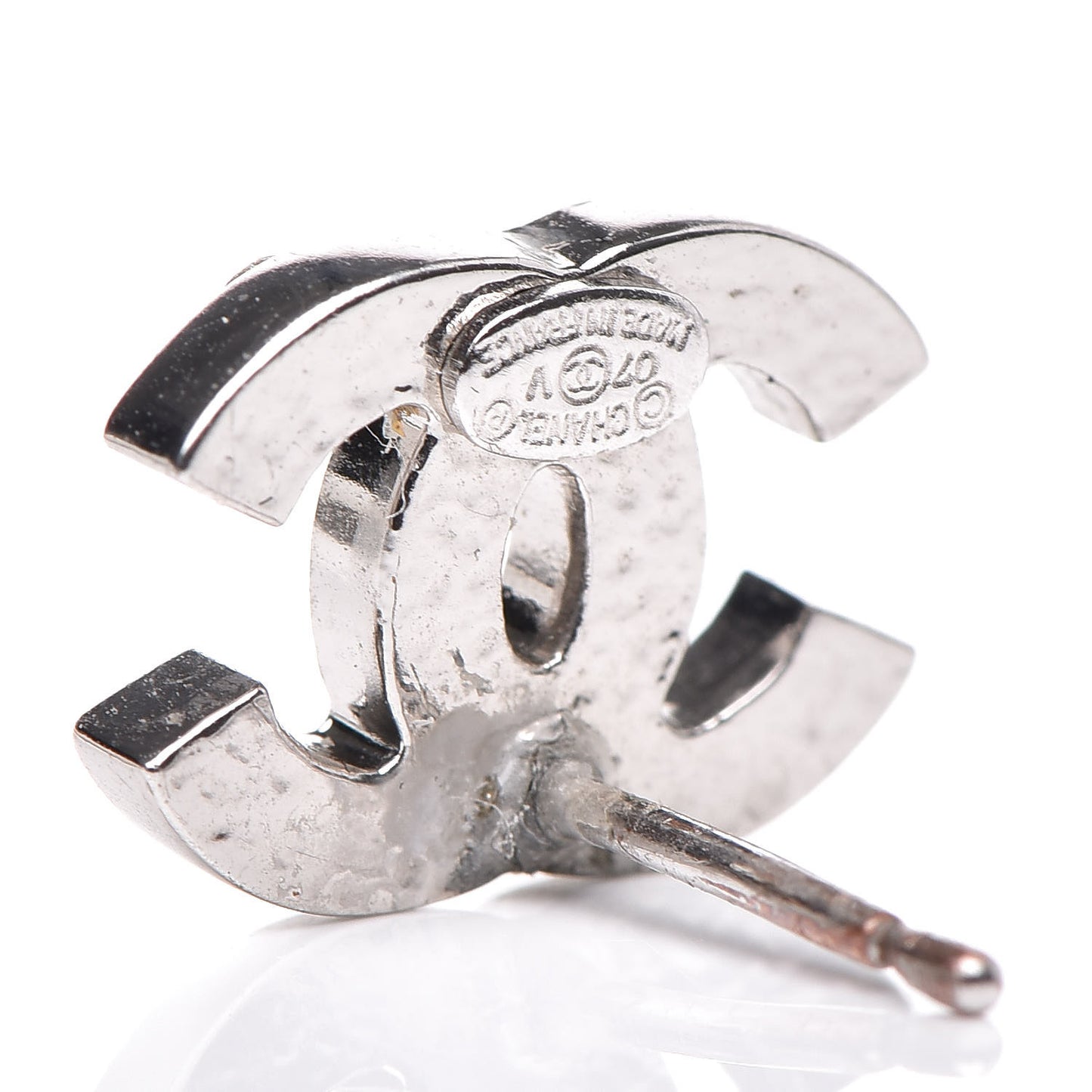 Crystal Timeless CC Earrings Silver
