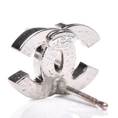 Chanel Crystal Timeless CC Earrings Silver 4 of 5