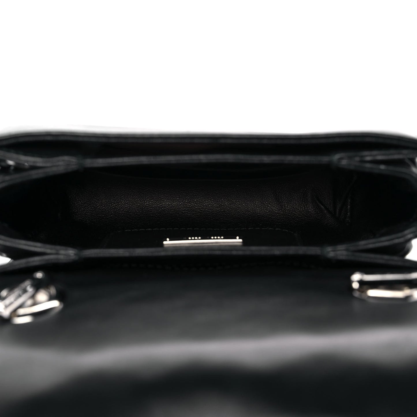 Nappa Grommet Club Shoulder Bag Black