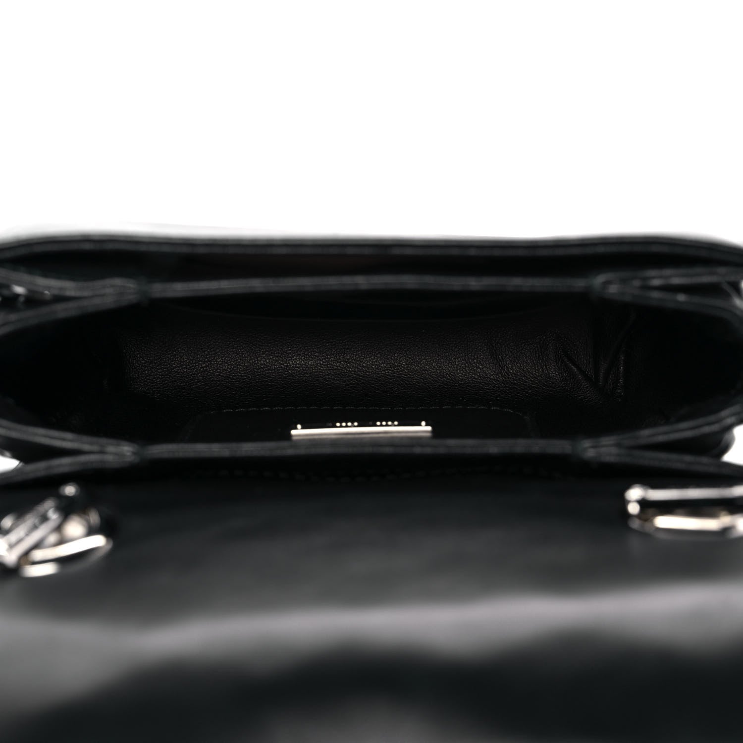 Miu Miu Nappa Grommet Club Shoulder Bag Black 4 of 8