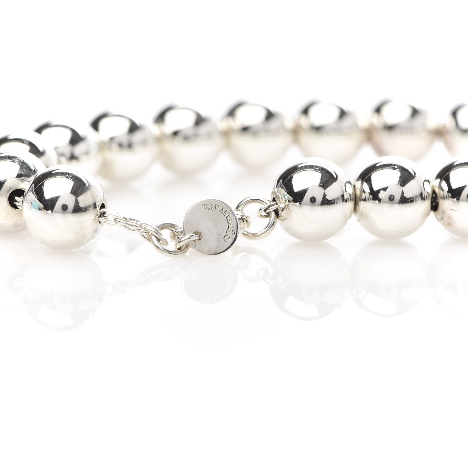 Tiffany Sterling Silver 10mm HardWear Ball Bracelet 5 of 6