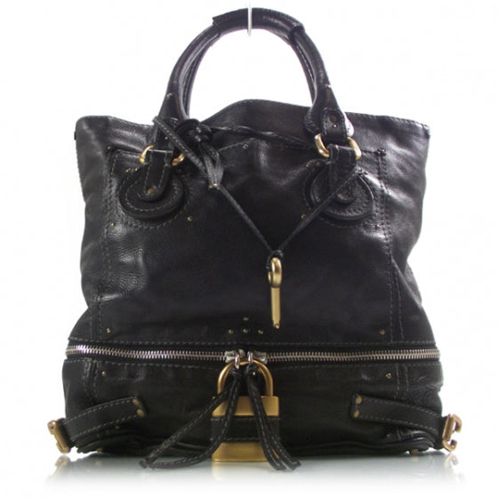 Chloe Leather Paddington Tote Noir 1 of 14