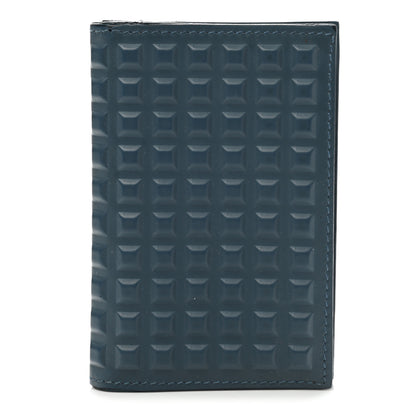 Balenciaga Calfskin Grid Embossed Passport Cover Bleu Glacier 1 of 10