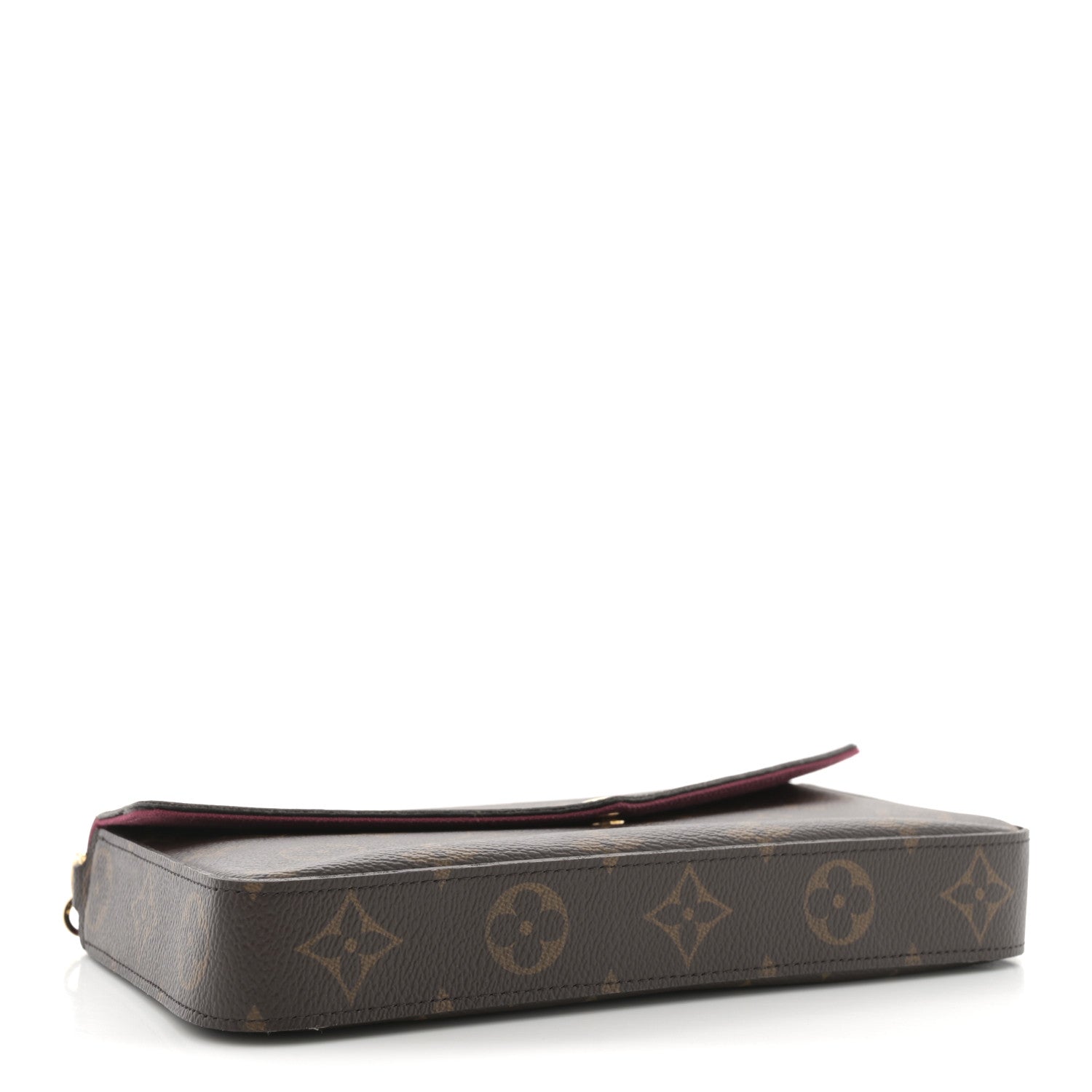 Louis Vuitton Monogram Pochette Felicie Chain Wallet Fuchsia 5 of 13