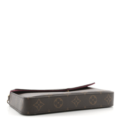 Louis Vuitton Monogram Pochette Felicie Chain Wallet Fuchsia 5 of 13