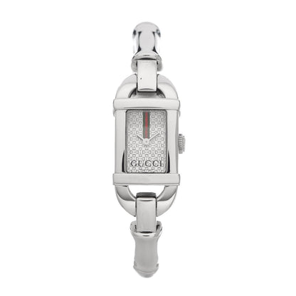 Gucci Stainless Steel 16mm 6800L Bamboo Web Quartz Watch 1 of 6