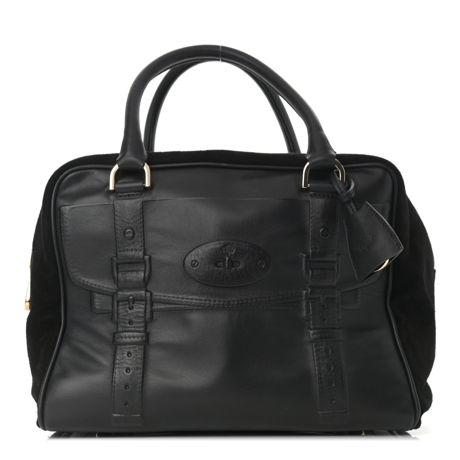 Mulberry Calfskin Suede Maisie Clipper Satchel Black 1 of 15