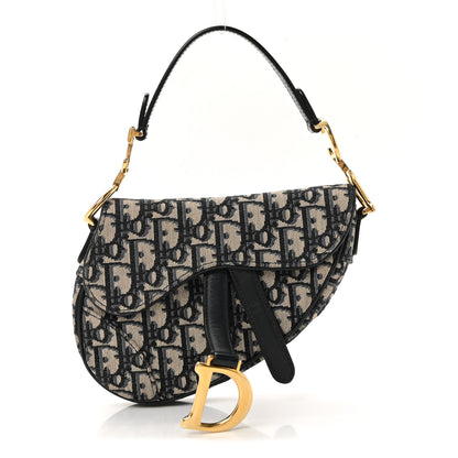 Christian Dior Oblique Mini Saddle Bag Blue 1 of 9