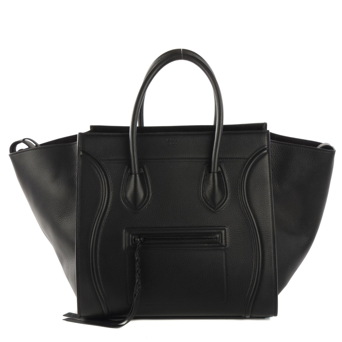 Supple Calfskin Medium Phantom Luggage Black