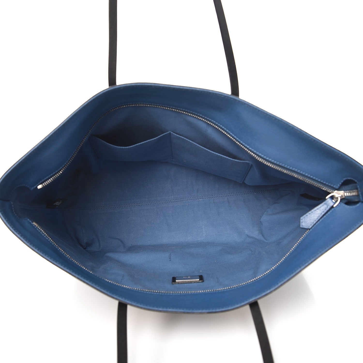 Fendi Vitello Elite Cuoio Monster Buggies Medium Roll Tote Black Multicolor Blue Cobalto 5 of 8