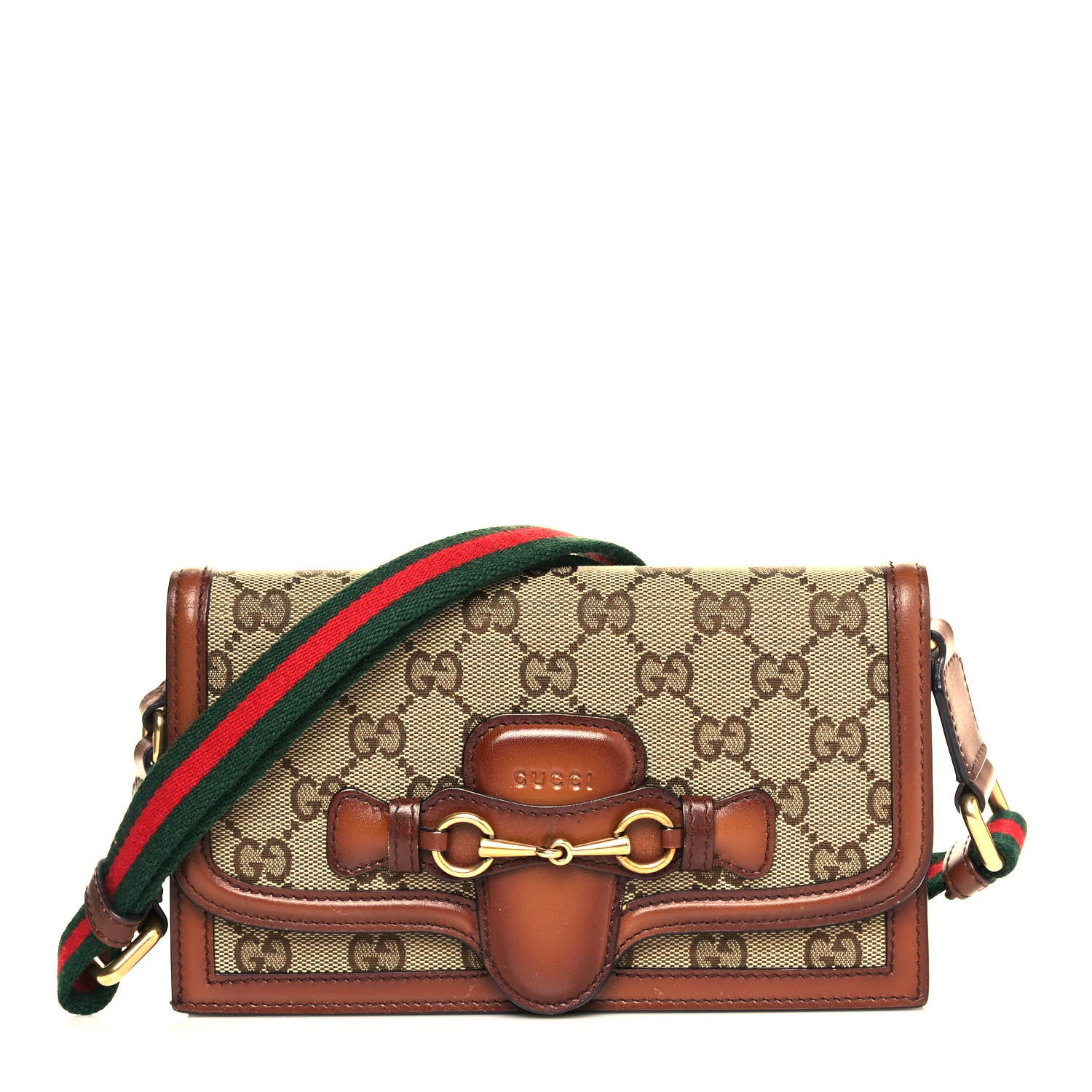 Gucci Monogram Lady Web Convertible Wallet Beige Cuir 1 of 12