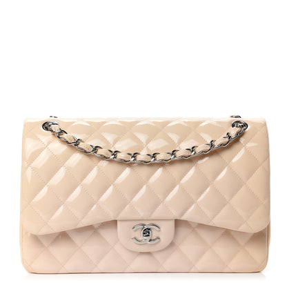 Chanel Patent Quilted Jumbo Double Flap Light Pink 1 of 12