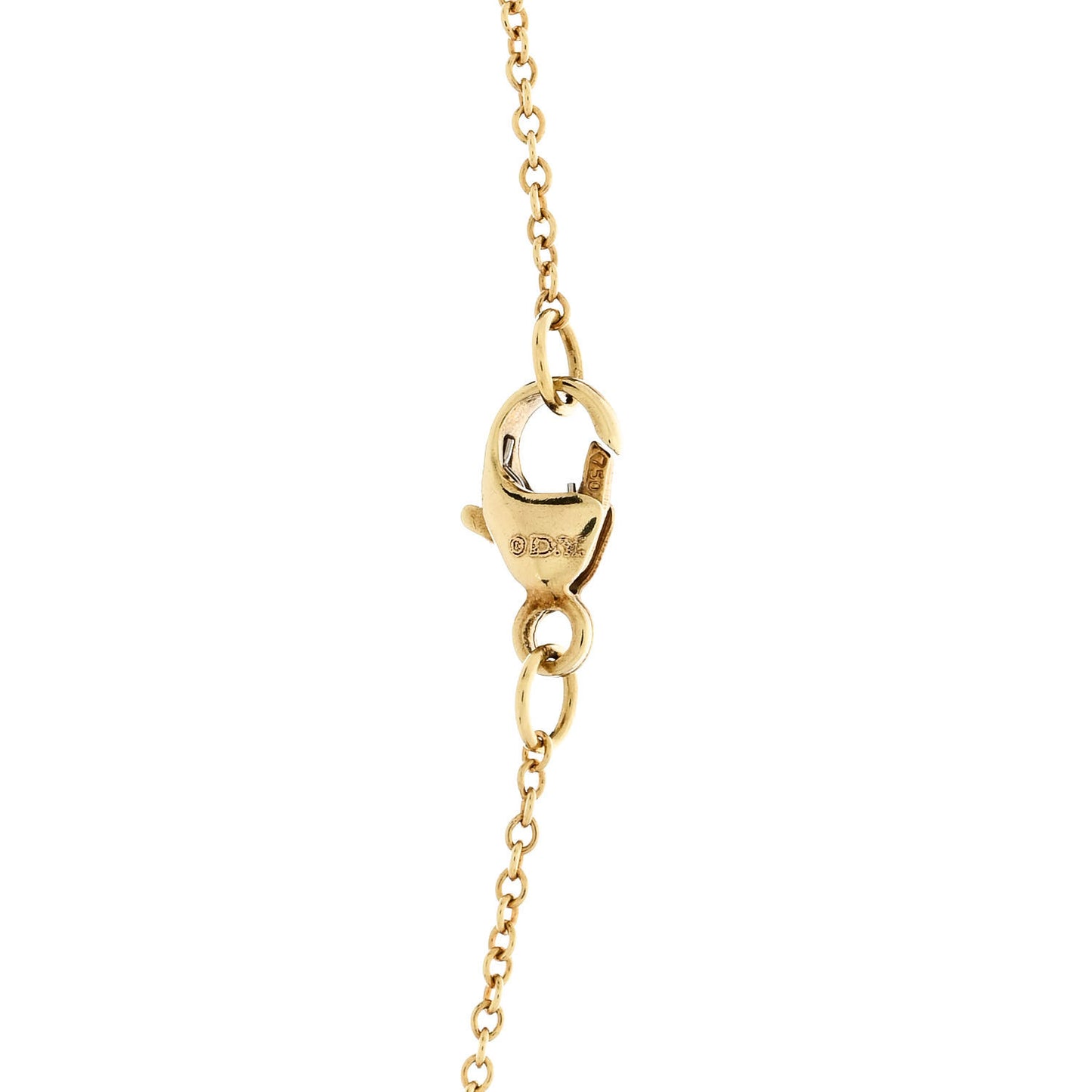 DAVID YURMAN 18K Yellow Gold Diamond Initial E Charm Necklace