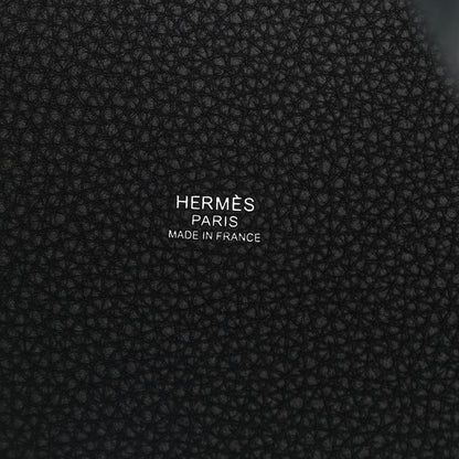 Hermes Taurillon Clemence Monochrome Picotin Lock 18 PM Black 6 of 11
