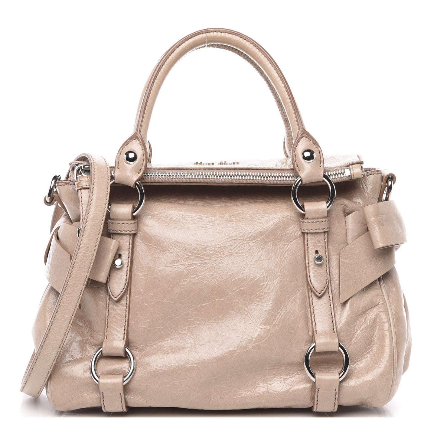 Vitello Lux Mini Bow Bag Cammeo