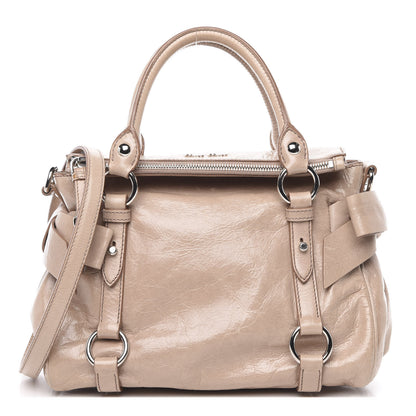 Miu Miu Vitello Lux Mini Bow Bag Cammeo 1 of 12
